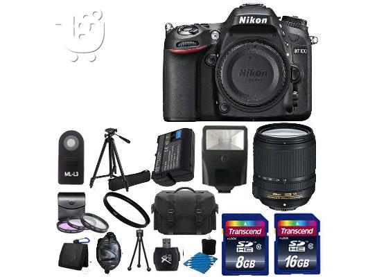 PoulaTo: Nikon D7100 DSLR φωτογραφική μηχανή & φακός κιτ 18-140 VR + Εφεδρική Μπαταρία + 24GB Πλήρες σετ